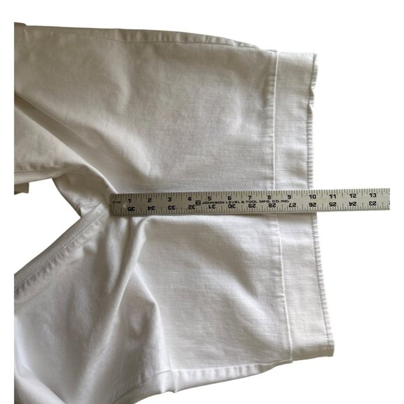 Loft White Womens Mid-Rise Cropped Elastic Waist Jeans With Frayed Hem Size 4 - Picture 7 of 8